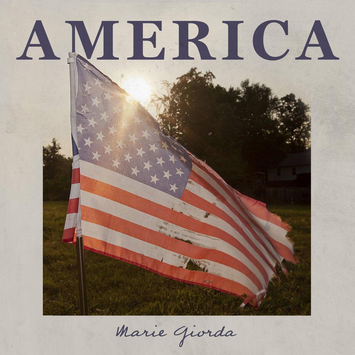 The cover art for America, the new single from folk artist Marie Giorda